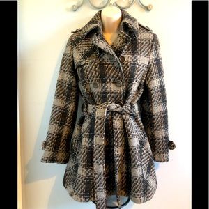 DKNY WOOL BLEND TRENCH/DRESS COAT Size 4P